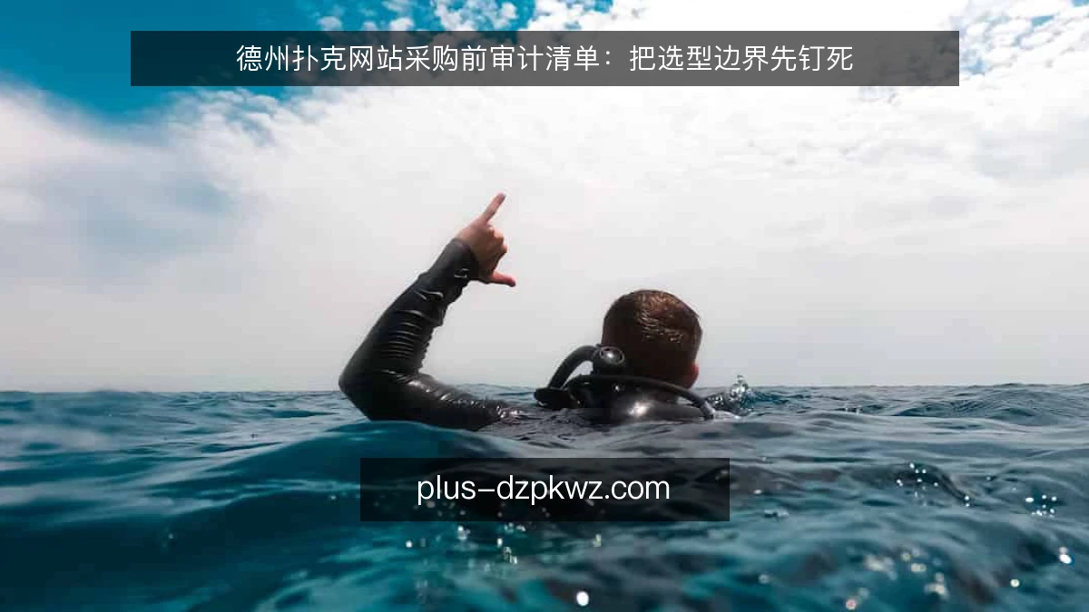 德州扑克网站采购前审计清单:把选型边界先钉死